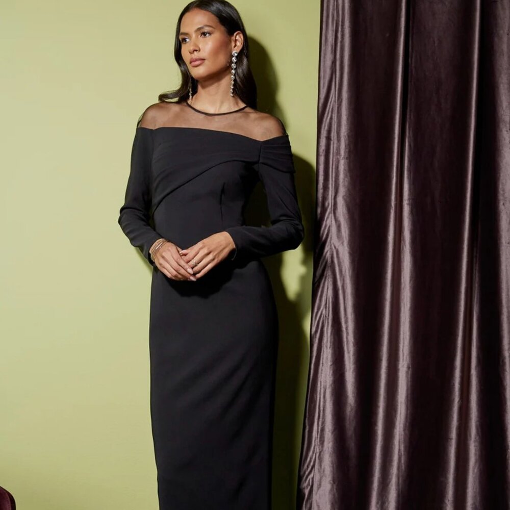 NWT Black Elegant Dress Size 2 JS Collections